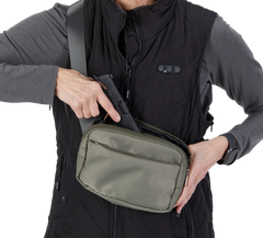 US PeaceKeeper Suburban Sidekick Fanny Pack Green/Grey Polyester - 8.25" x 5.5" x 2.25" — view 3