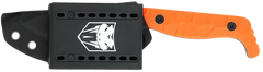 CobraTec Knives KingPin EDC 4" Fixed Drop Point Plain D2 Steel Black Powder Coat Blaze Orange G10 — view 3