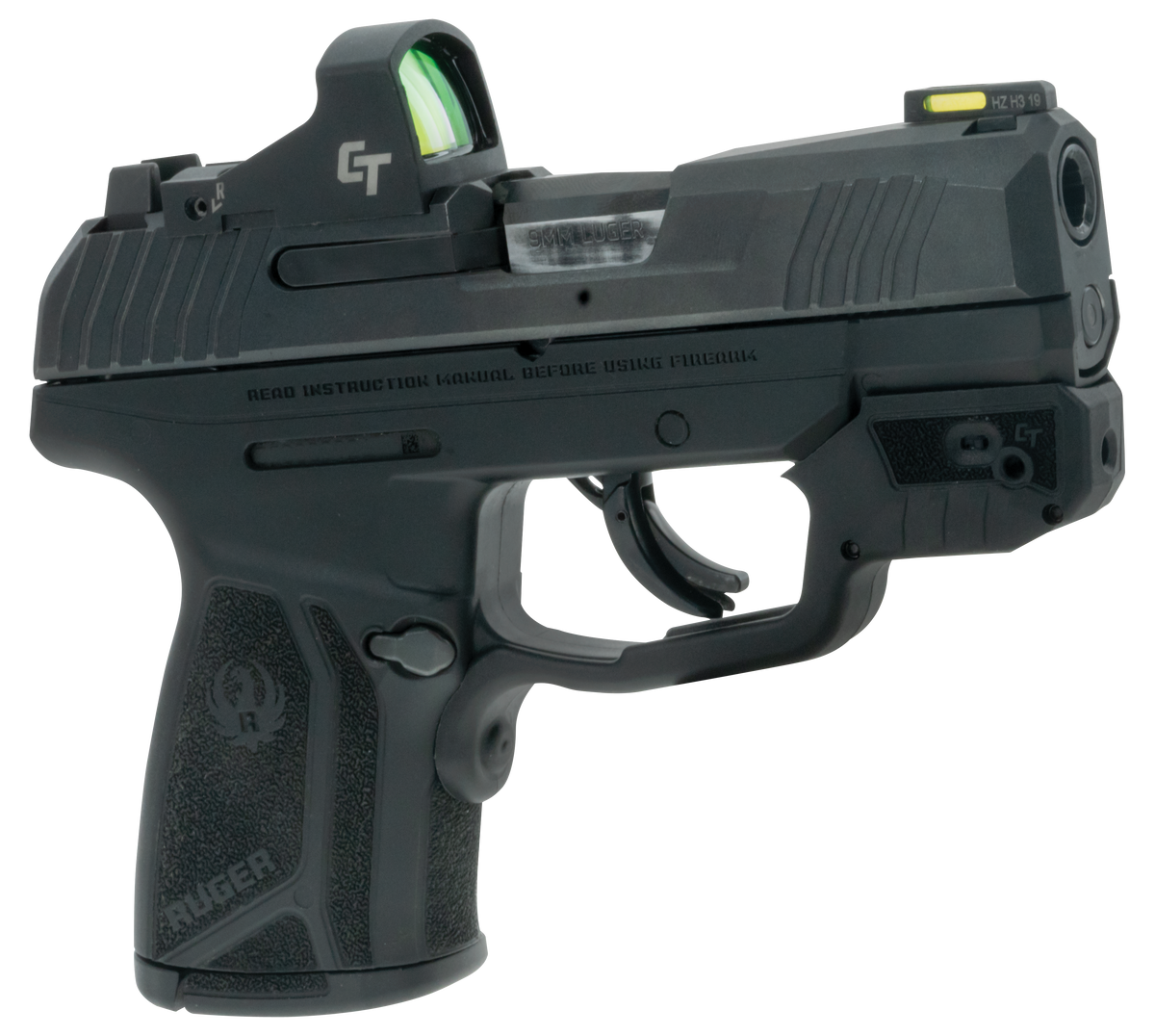 Crimson Trace Laserguard Ruger MAX-9 Green Laser Sight - Black Polymer — view 3