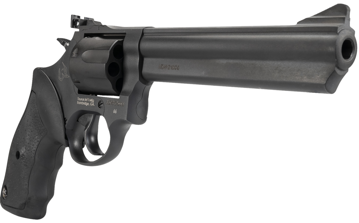 Taurus 66 357 Mag/38 Special +P 6" 7-Shot DA/SA Revolver - Matte Black Oxide — view 3