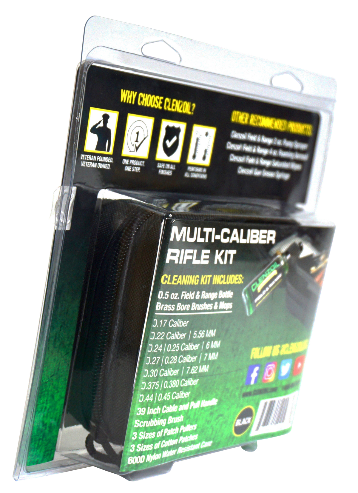 Clenzoil 2335 Field & Range Multi-Caliber Rifle Cleaning Kit 21-Piece Black — view 3