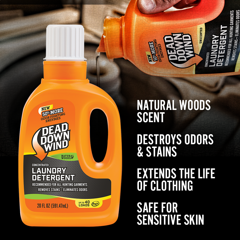 Dead Down Wind Laundry Detergent Odor Eliminator Natural Woods Scent 20 oz Jug — view 3