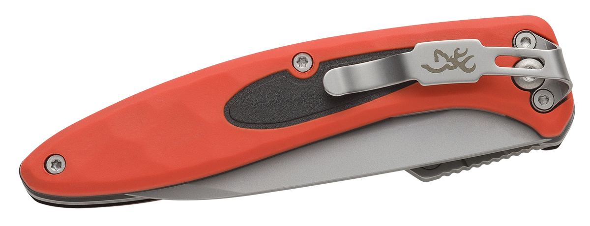 Browning Primal Scalpel 2 2.75" Folding Drop Point/Scalpel Plain Blade - Blaze Orange Handle — view 3
