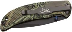 Browning Prism 3 EDC 2.38" 7Cr17MoV Plain Folding Knife - Camo Aluminum w/Brass Accents — view 3