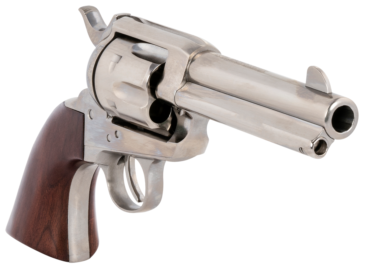 Cimarron Pistolero 45 Colt 4.75" 6-Shot SAO Revolver - Nickel — view 3