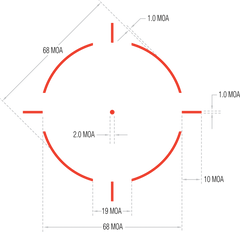 Trijicon MRO HD Patrol 1x25mm 68 MOA/2 MOA Red Dot Sight - Matte Black — view 3
