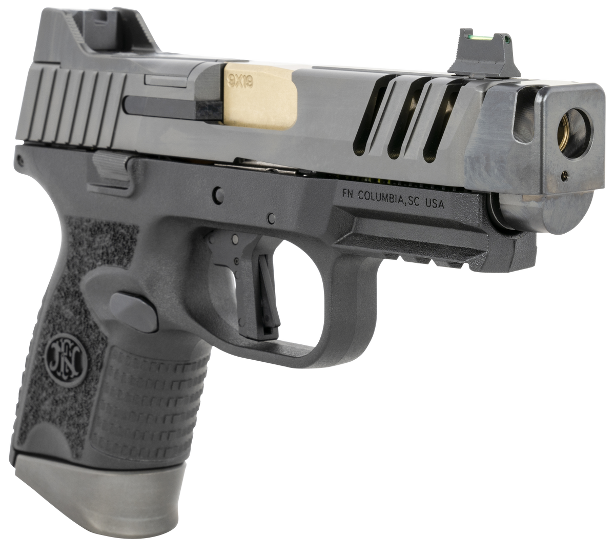 FN 509 CC Edge 9mm Luger 4.20" 10+1 Semi-Auto Pistol - Gold Threaded Barrel, Compensator — view 3