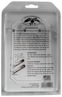 Duck Commander RDC100 Open Call Double Reed Mallard Hen Duck Call - Gray Plastic — view 3