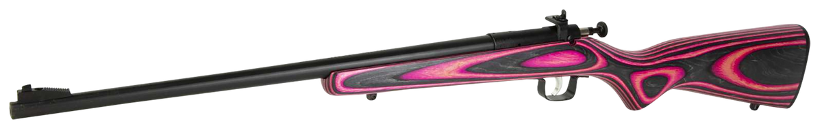 Crickett KSA2226 Youth 22 LR 16.12" 1-Rd Bolt Action Rifle - Pink/Black Laminate Stock — view 3