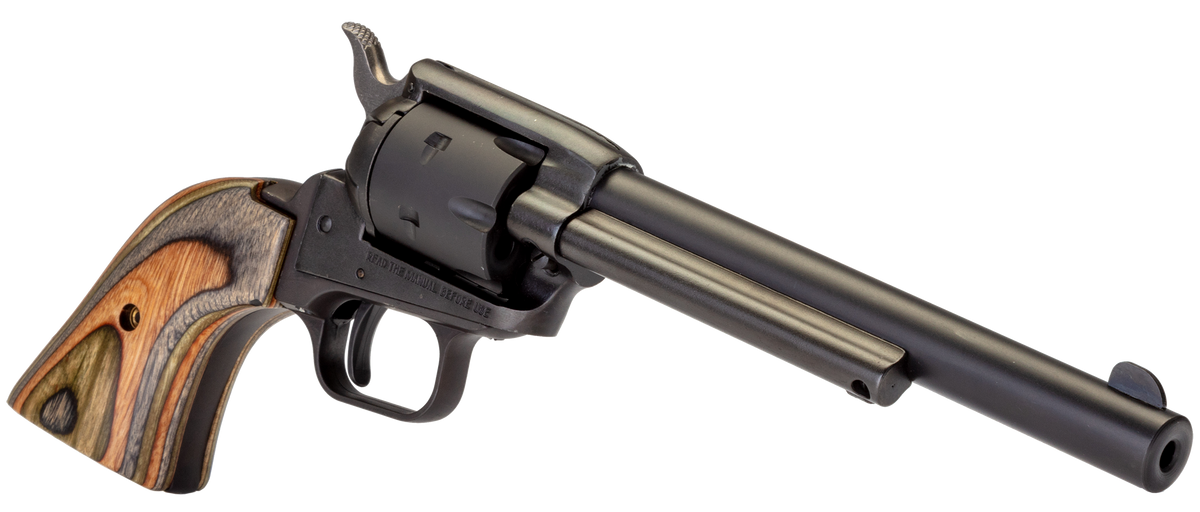 Heritage Mfg Rough Rider 22 LR/22 WMR 6.50" 6-Shot SAO Revolver - Camo Laminate Grip — view 3