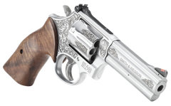 Smith & Wesson Model 686+ 357 Mag/38 Special +P 4.13" 7-Shot DA/SA L-Frame Revolver - Engraved Stainless — view 3