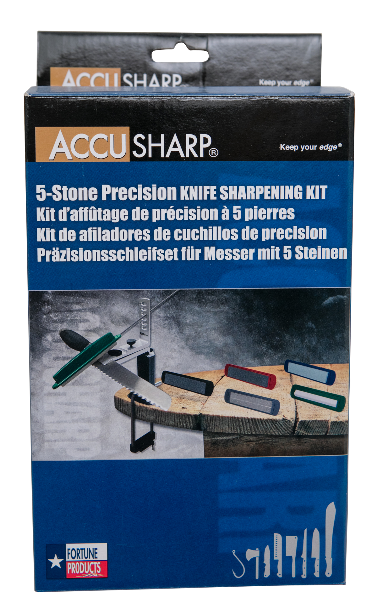 Accusharp 059C 5-Stone Precision Knife Sharpening Kit Extra Coarse to Ultra-Fine — view 3