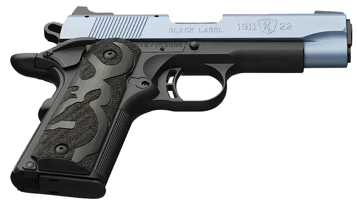 Browning 1911 Black Label Compact 22 LR 3.63" 10+1 Semi-Auto Pistol - Polar Blue Cerakote — view 3