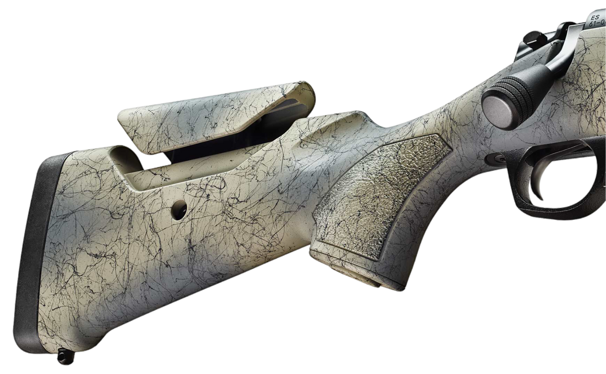 Bergara Rifles B-14 Wilderness Sierra 300 Win Mag 22" 3+1 Bolt-Action Rifle - Sniper Gray Cerakote, Woodland Camo Stock — view 3