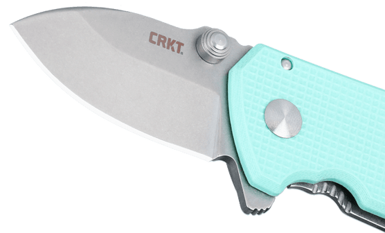 Columbia River Squid Compact 1.75" Folding Drop Point Plain Stonewashed D2 Steel Blue G10/SS Handle — view 3