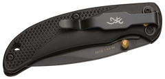 Browning Prism 3 EDC Folding 2.38" Plain Black Oxide 7Cr17MoV SS Blade - Black Anodized Aluminum Handle — view 3