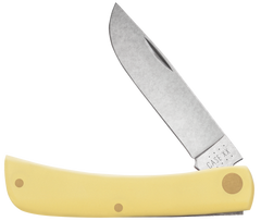 Case Sod Buster Jr 2.80" Skinner Chrome Vanadium Folding Knife Yellow Synthetic Handle — view 3