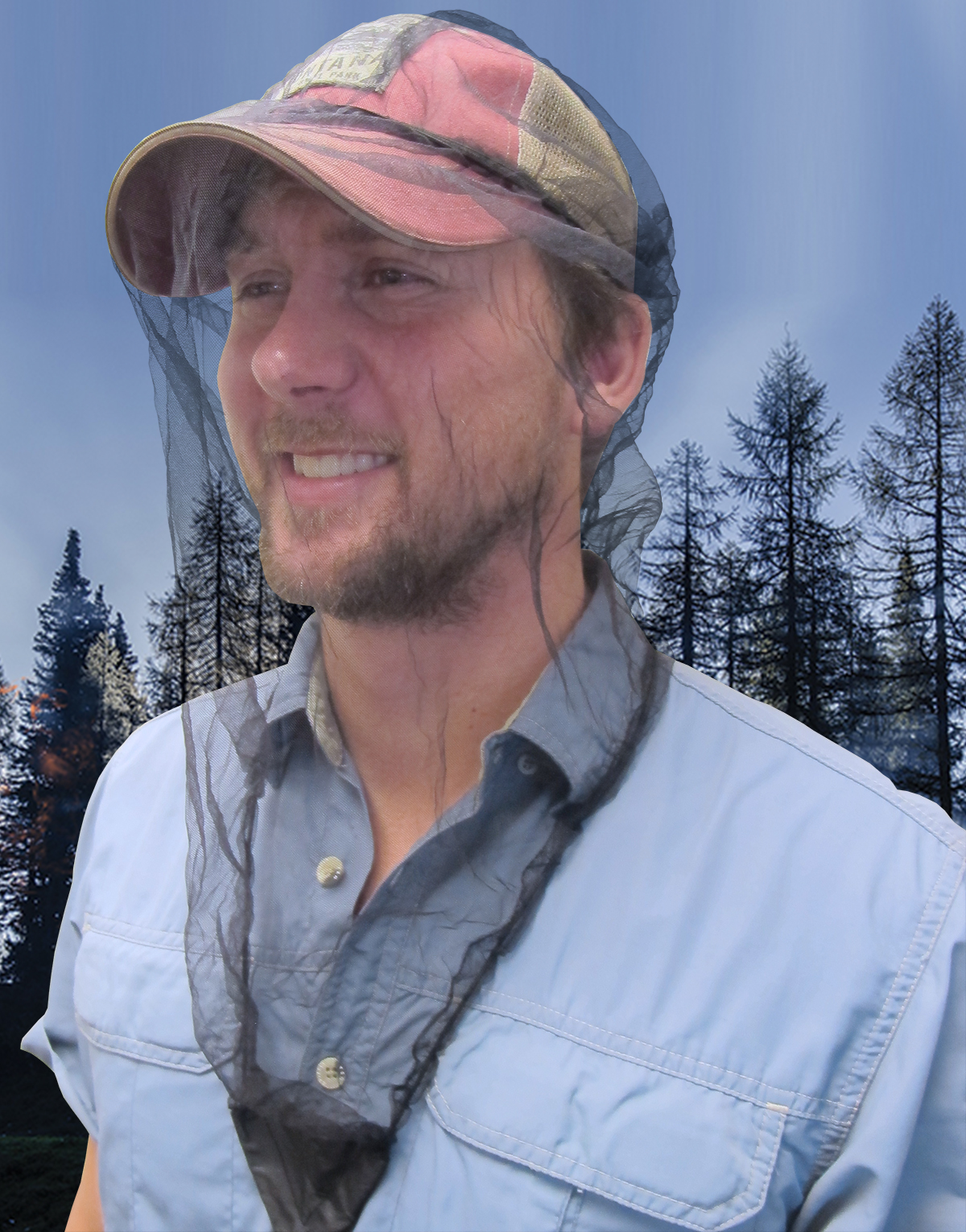 Ben's 00067200 InvisiNet Head Net Brown Full Face Mask — view 3