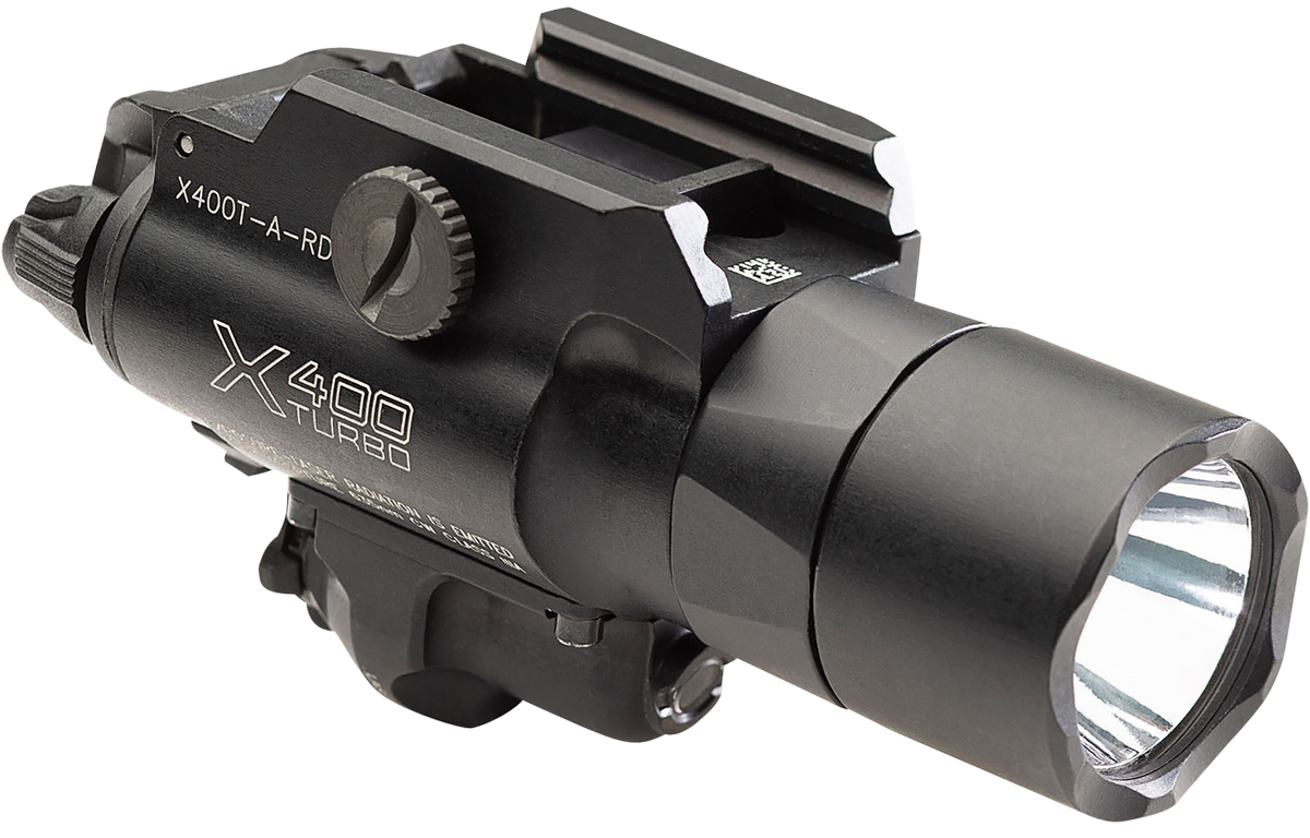 Surefire X400T-A-RD Turbo 650 Lumen White LED/Red Laser Weapon Light - Black Anodized — view 3