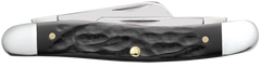 Case Medium Stockman 3-Blade 2.57"/1.88"/1.71" Folding Knife - Clip Point/Sheepsfoot/Spey - Rough Black Synthetic — view 3