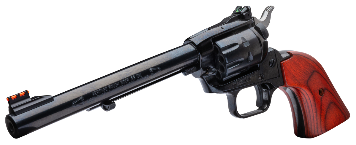Heritage Mfg Rough Rider 22 LR/22 WMR 9-Shot 6.50" SAO Revolver - Black with Cocobolo Grips — view 3