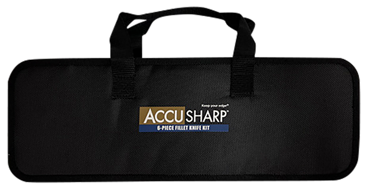 AccuSharp 737C 6-Piece Fillet Knife Kit 4.75/5.50/6.50/8" Fixed Plain Satin Stainless Steel Blue TPR - 2-Step Sharpener — view 3