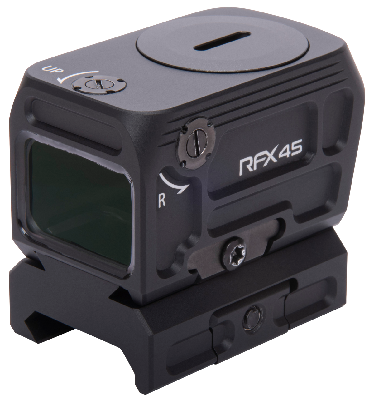 Viridian RFX45 Closed Emitter Green Dot 1x 24mm x 15.5mm 5 MOA ACRO/Picatinny Low Mount - Black Anodized — view 3