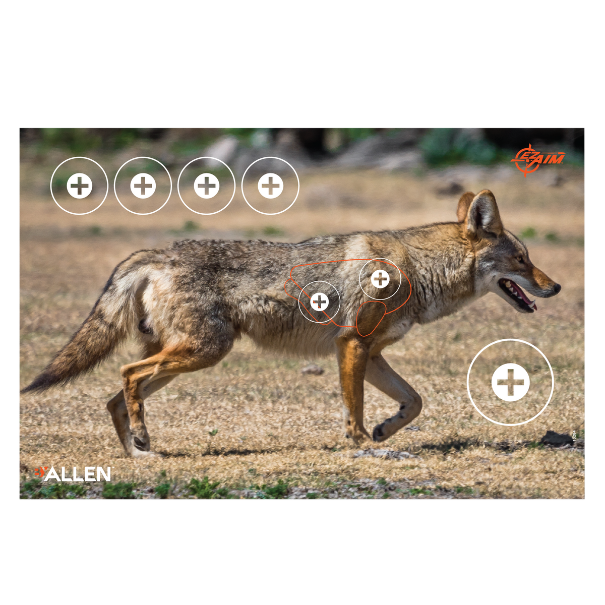 EZ-Aim Four Color Coyote Paper Hanging Target 23" x 35" 2-Pack — view 3