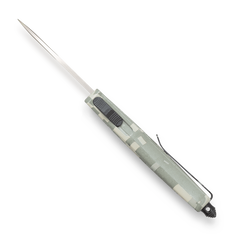 CobraTec Knives CTK-1 Small 2.75" OTF Drop Point Plain D2 Steel Digital Camo Aluminum Handle - American Flag — view 3