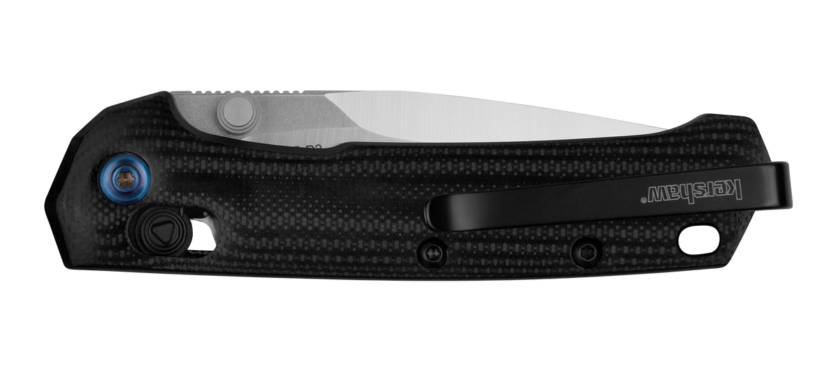 Kershaw Celestion 2057 2.71" Folding D2 Drop Point Plain Two-Tone Black G-10 — view 3