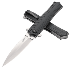 Columbia River 2265 Xolotl 3.64" Folding Spear Point Plain Satin 4116 SS Black G10 Knife — view 3