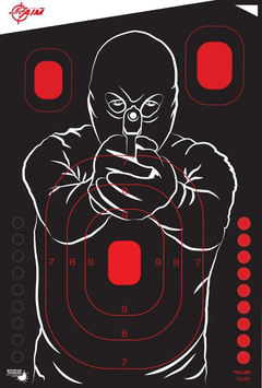 EZ-Aim 15249 Splash Reactive Bad Guy Non-Adhesive 12x18 Paper Target - 5 Pack — view 3