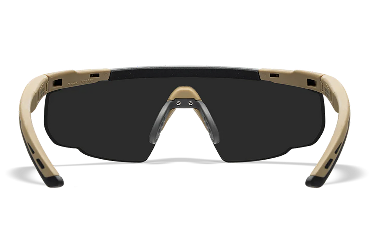 Wiley X Saber Advanced 308T Smoke Gray/Clear/Light Rust Polycarbonate Matte Tan Frame Safety Glasses — view 3