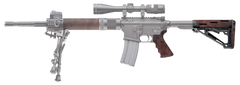 Hogue 15456 OverMolded AR-15/M16 Buttstock & Pistol Grip Kit - Red Lava — view 3