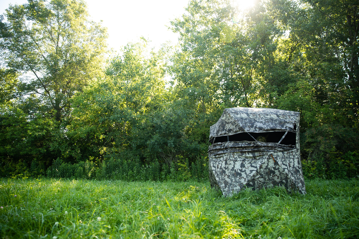 Muddy Infinity 2-Person Ground Blind - Veil Camo 600D Polyester — view 3