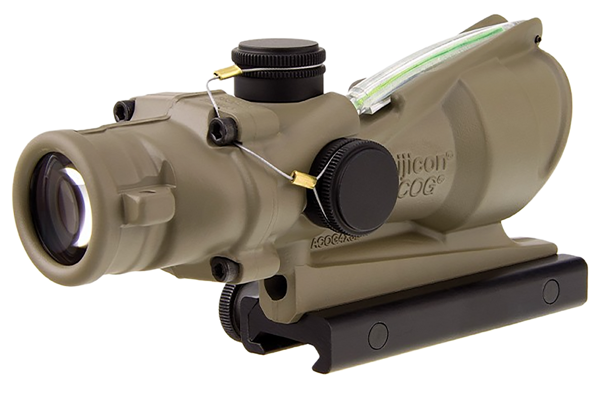 Trijicon TA31-D-100367 ACOG 4x32mm Dual-Illuminated Green Horseshoe .223/5.56 BDC Riflescope - FDE — view 3