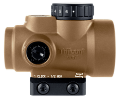 Trijicon MRO SD 1x25mm 2 MOA Green Dot Low Mount - Coyote Tan — view 3