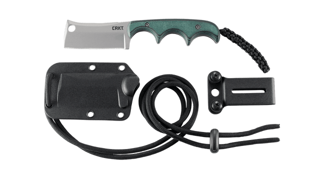 Columbia River 2383C Minimalist Cleaver 2.13" Fixed Plain Bead Blasted 5Cr15MoV SS Green/Black Resin Fiber Handle Knife — view 3
