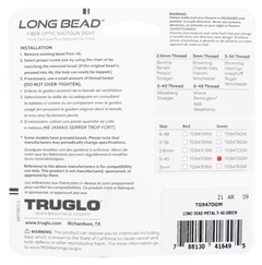 TruGlo Long Bead Green Fiber Optic Shotgun Front Sight 5-40 - Fits Mossberg 500/835/9200 & Stoeger — view 3