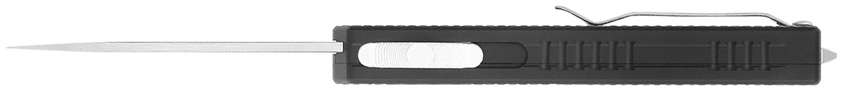 CobraTec Knives Mini Mamba Gen II 2.25" OTF Plain Stonewashed D2 Steel Blade Black Anodized Aluminum Handle — view 3