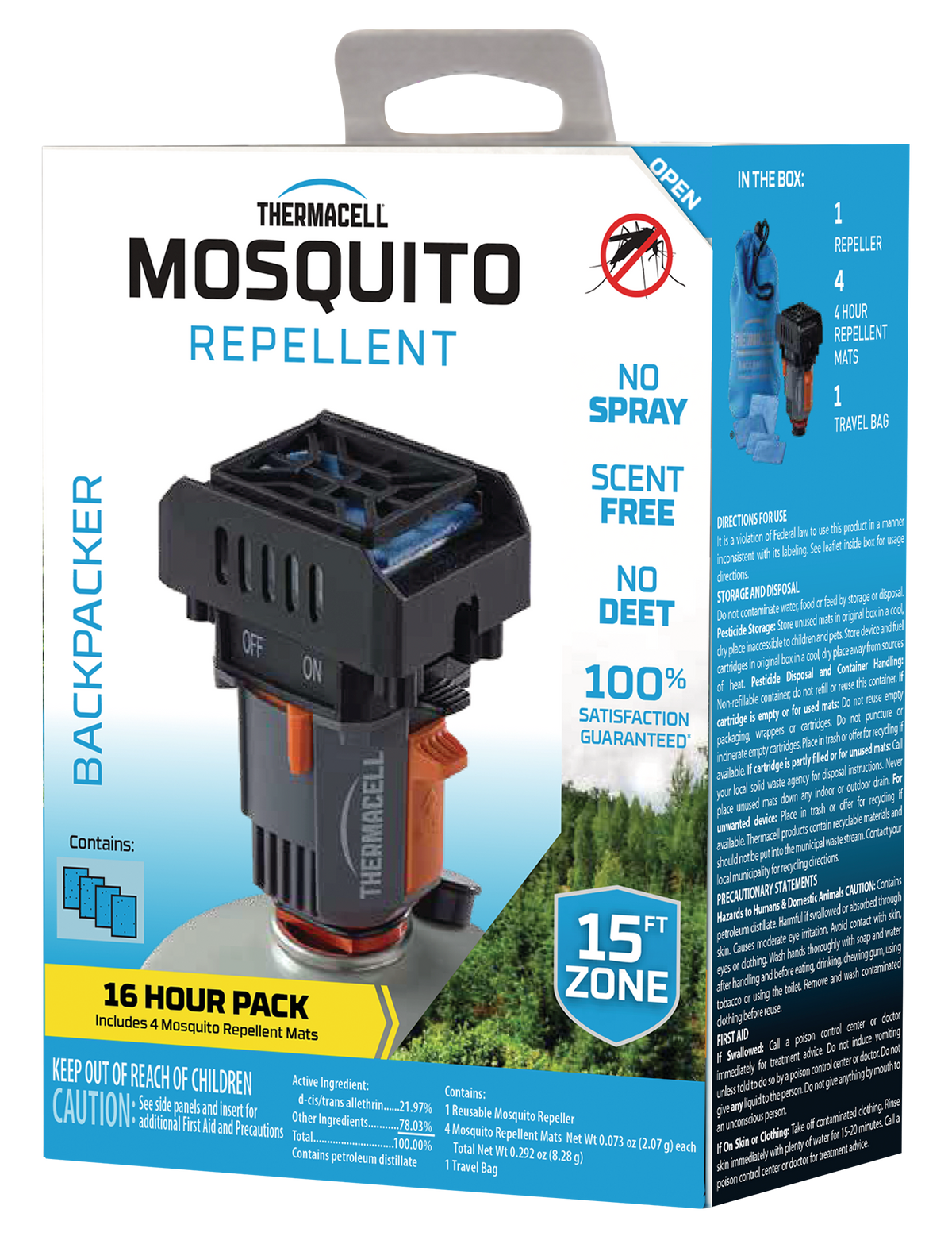 Thermacell Backpacker Mosquito Repeller Gray 15 ft 90-Hr — view 3