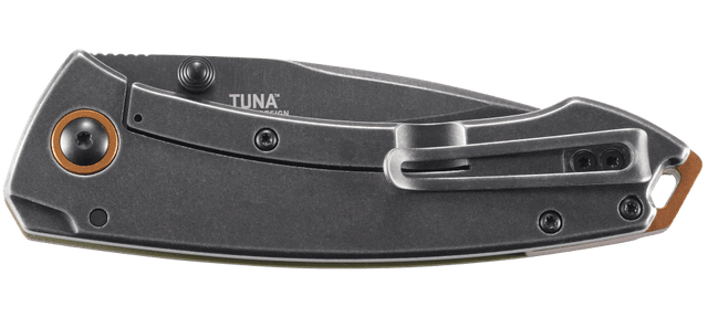 Columbia River CRKT 2520C Tuna 3.22" Folding Drop Point Plain 8Cr14MoV OD Green G10/SS — view 3