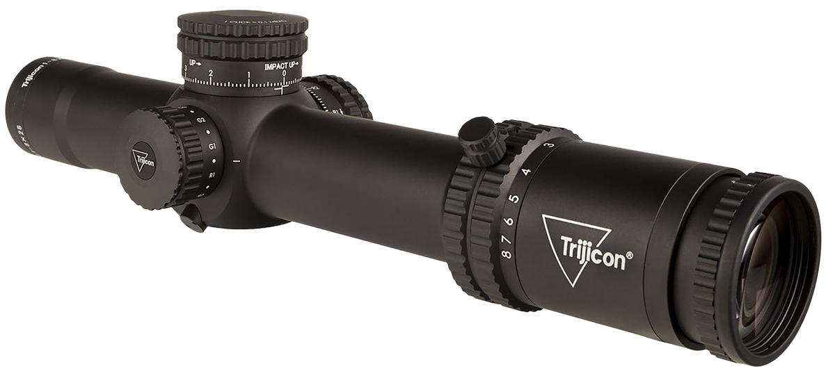 Trijicon Credo 1-8x28mm 34mm Tube LED Illuminated Red/Green MRAD Segmented Circle FFP Riflescope - Matte Black — view 3