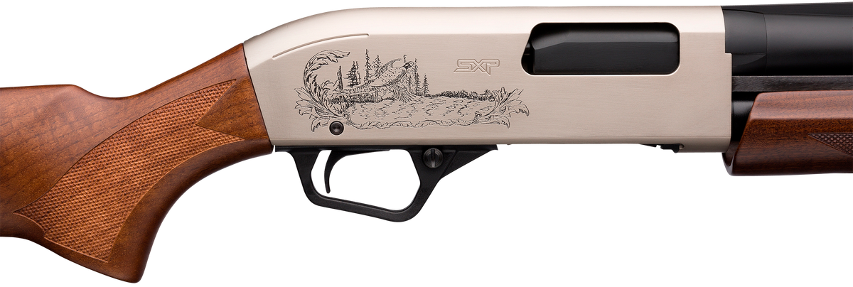 Winchester SXP Upland Field 12 Gauge 28" 4+1 3" Pump Shotgun - Matte Nickel Engraved Receiver, Grade II/III Walnut — view 3
