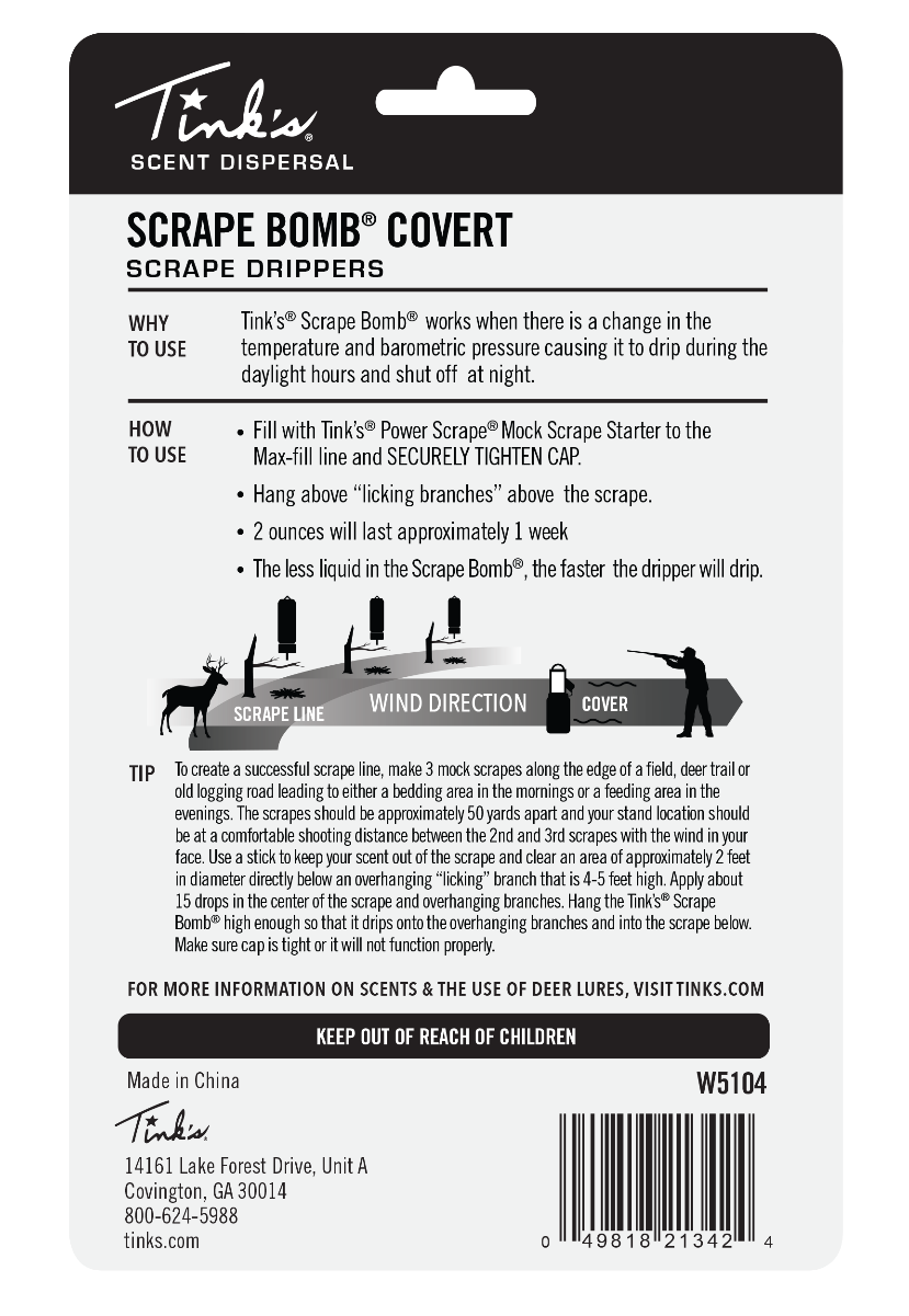 Tinks Covert Scrape Bomb 2 oz Deer Scrape Dripper - 2 Drippers — view 3