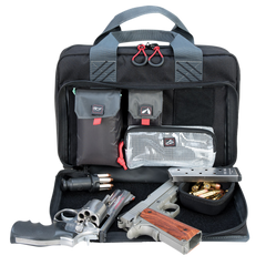 G*Outdoors Quad 1310PC Pistol Range Bag Black Nylon Holds 4 Handguns — view 3