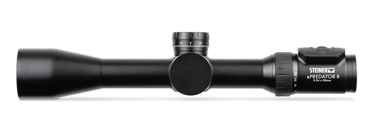 Steiner ePredator 8 3-24x50mm 34mm Tube Illuminated 4A-I Reticle Rifle Scope - Black — view 3