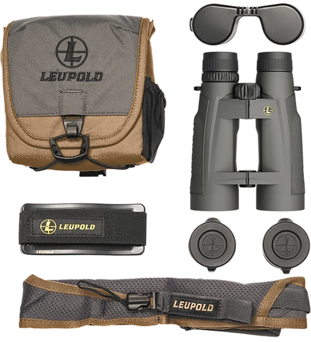 Leupold BX-5 Santiam HD 15x56mm Abbe-Koenig Roof Prism Binoculars - Shadow Gray Armor Coated — view 3