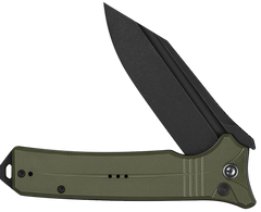 Civivi Knives Neurohaptic 3.74" Folding Clip Point Plain Nitro-V - Black Stonewashed Blade, OD Green G10 Handle — view 3