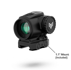 Swampfox Optics Raider Micro Prism 1x 20mm Tube 6 MOA Green Dot Red Laser — view 3